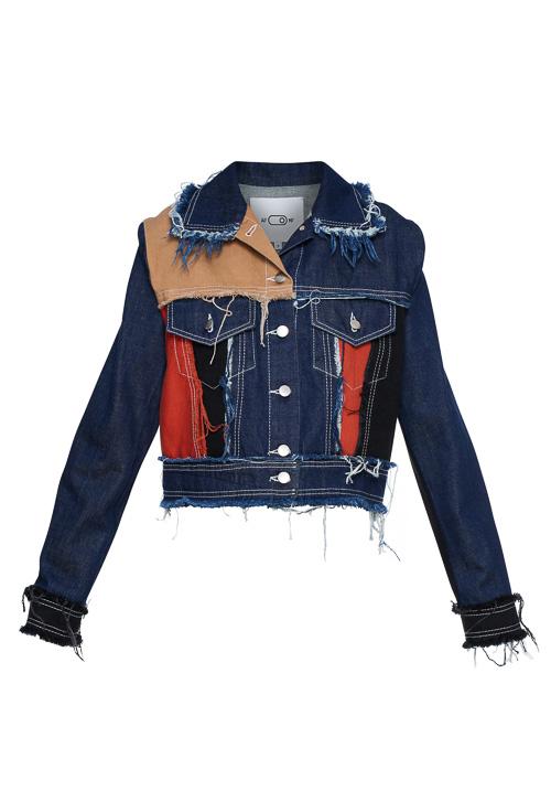 【ALANUi】MIX patchwork denim jacket Patchwork Denim Jacket Washed Indigo – Capsule
